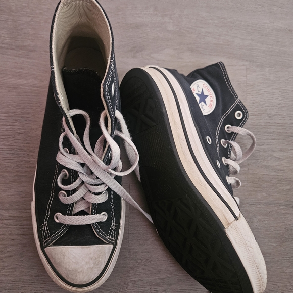 Converse Black and White High-Top Sneakers - Picture 2 of 3